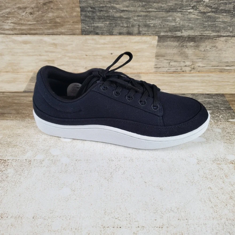 Allbirds Canvas Pacer Womens Shoes Sz 8 W Running Natural Black Lace Up Sneaker